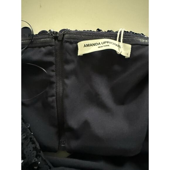 Amanda Uprichard Laurena Revolve Top Ink Blue Halter Cocktail Holiday Party New - Picture 8 of 9